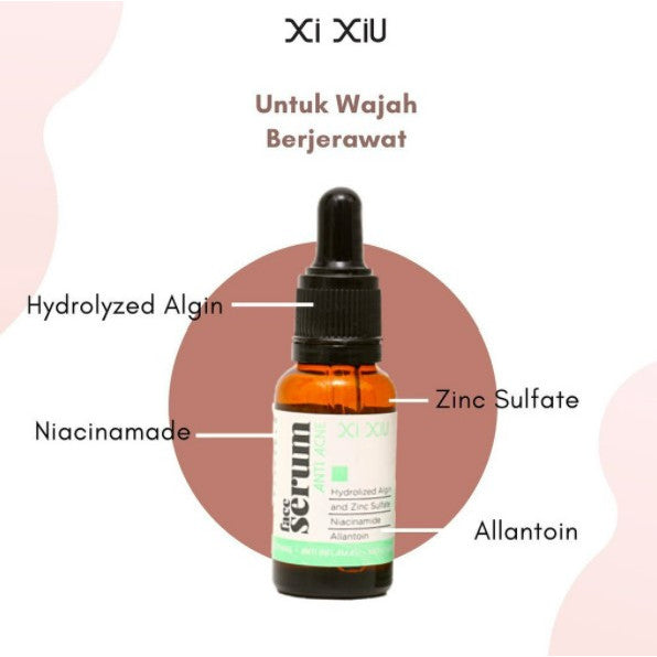 XI XIU Face Serum Vitamin C | Anti Acne | Whitening Gold 20ml Serum Wajah Anti Jerawat