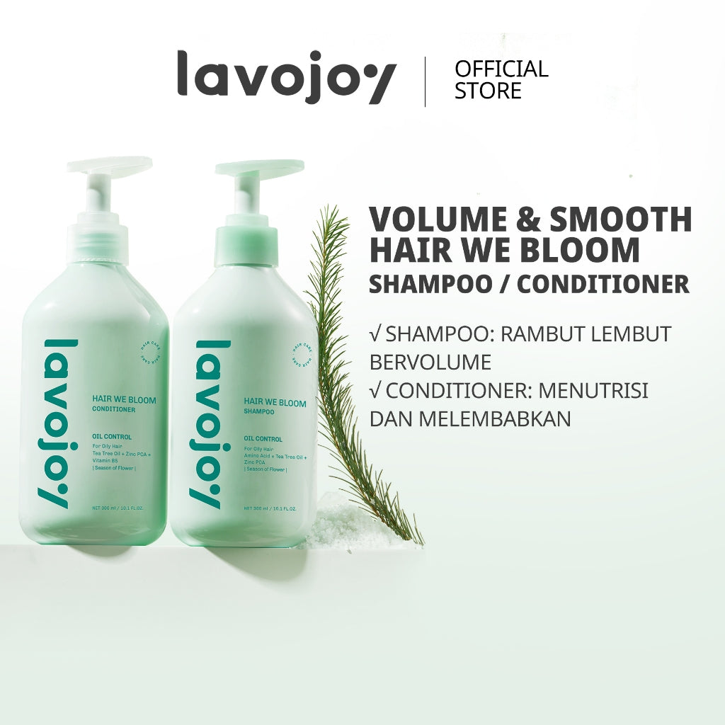 Lavojoy Hair We Bloom Shampoo | Sampo Untuk Mengurangi Rambut Berminyak | Rambut Lepek | Membersihkan Kulit Kepala | Dengan Asam Amino | Rambut Sehat Dan Segar