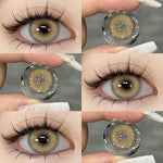 Eyeshare Iceland Brown 1Pasang 14.2mm Lensa Kontak Soflens Warna softlense