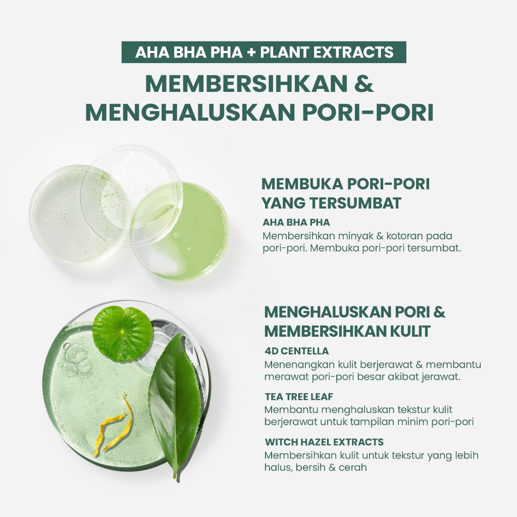 YOU AcnePlus AHA BHA PHA Daily Essence Toner Kulit Berminyak Jerawat Centella dan Oil Control