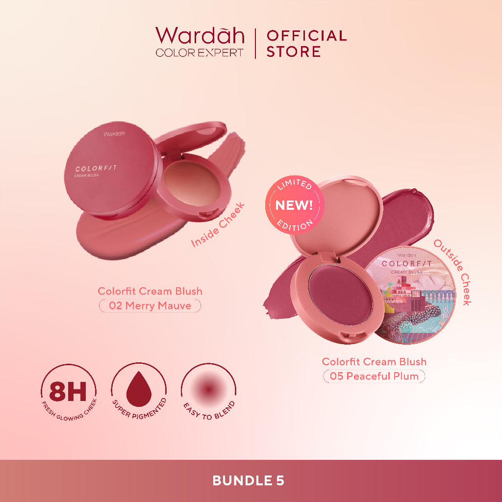 [BUNDLE] WARDAH Paket Colorfit Cream Blush Ombre 3 g - Makeup