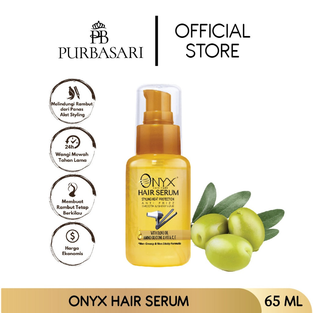 [BUNDLE HEMAT] Purbasari Lulur Mandi Putih 200g + Onyx Hair Serum 65ml | Serum Perawatan Rambut Wangi