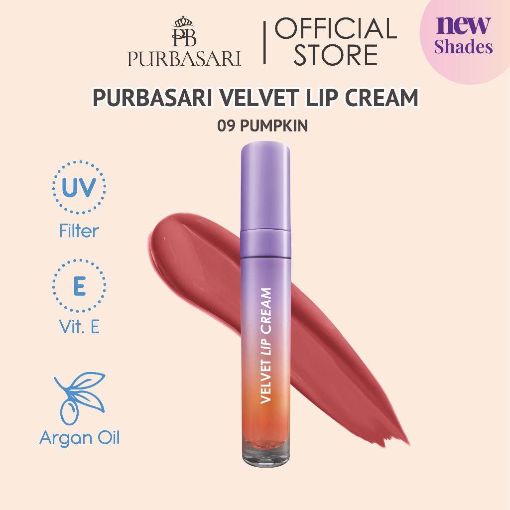 [Beli Banyak Lebih Murah] Purbasari Velvet Lip Cream / Lip Cream Transferproof