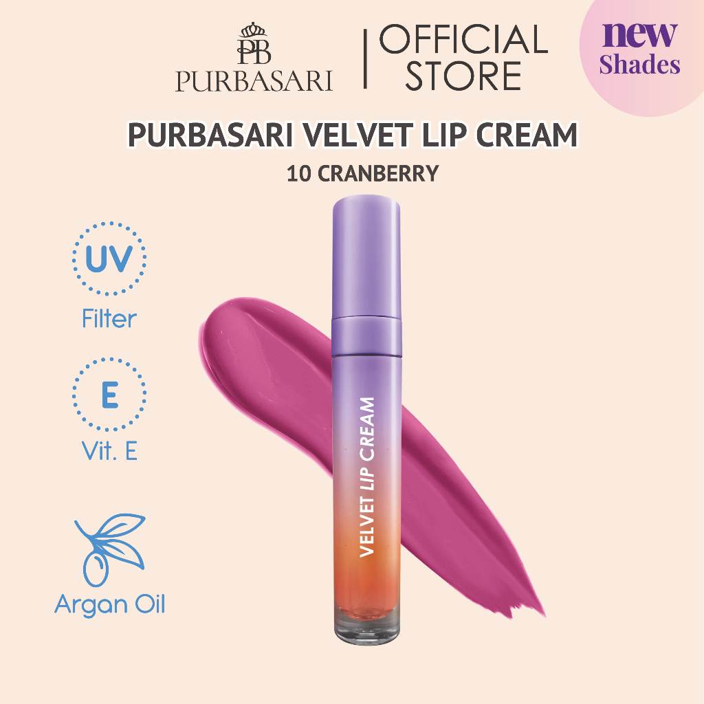 [Beli Banyak Lebih Murah] Purbasari Velvet Lip Cream / Lip Cream Transferproof