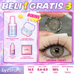 Eyeshare COD 4 Item Paket kombinasi (1Pasang Softlens+60ml solusi+8ml tetes mata+kotak cermin)