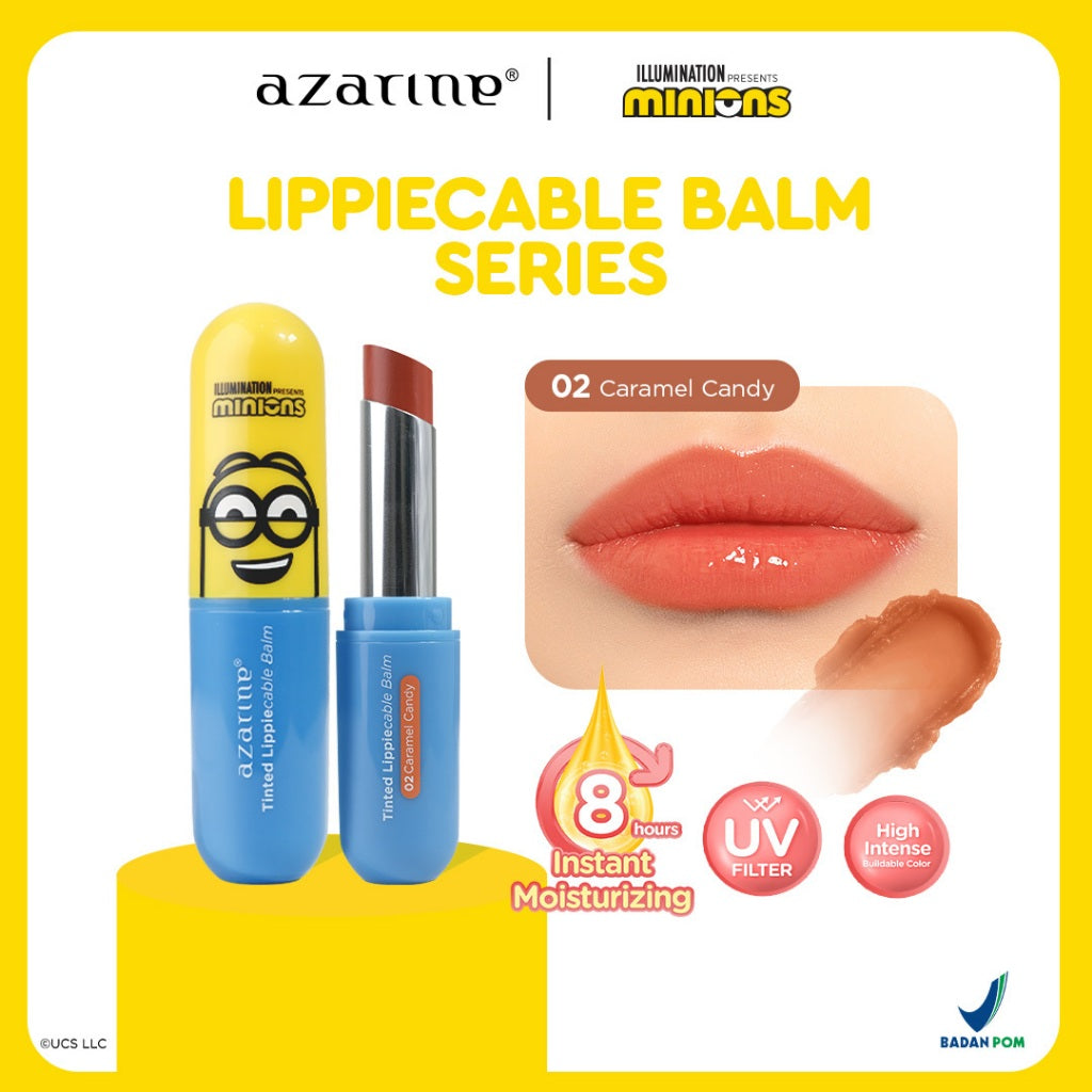 Azarine Tinted Lippiecable Balm Series 3.5g Lip Balm Moisturizing Long Lasting Extra Lightweight with UV Filter