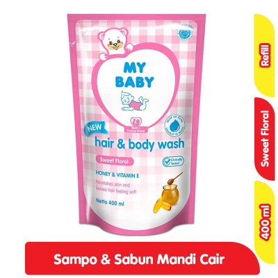 SABUN MANDI HAIR AND BODY WASH BABY MY BABY 400 ML