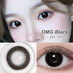 Magister Softlens Normal abu-abu coklat hitam seri Sepasang Lensa kontak diameter14.0-14.5MM kadar air 38% soflens