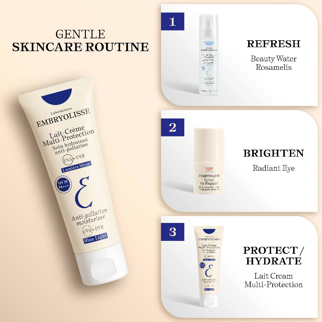Embryolisse Lait-Creme Multi-Protection 40ml 7 IN 1 Pelembab Moisturizer Wajah Makeup Remover Makeup Base Primer SPF20