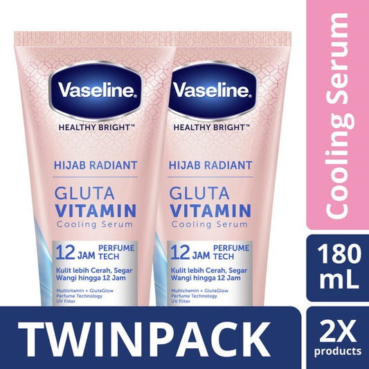 Vaseline Hijab Bright Cooling Body Serum 180ML - Twinpack