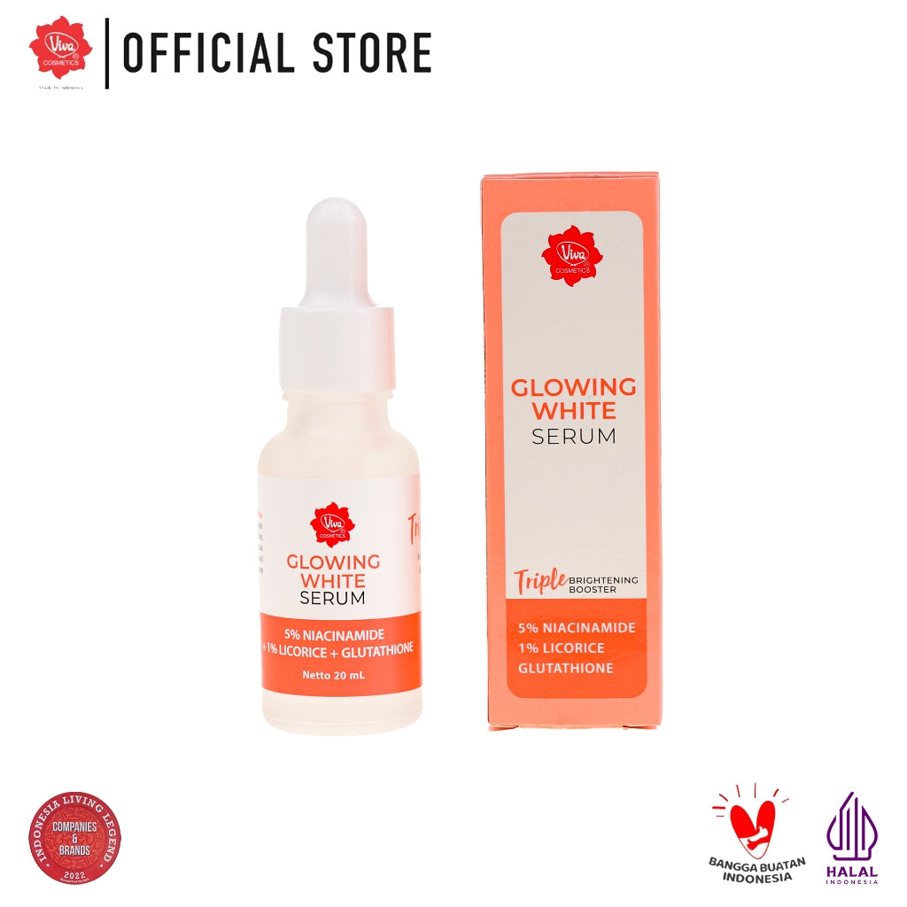 Viva Glowing White Serum with Niacinamide, Licorice & Glutathione (20ml)