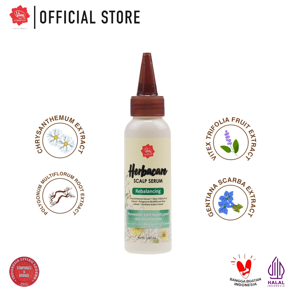 Viva Herbacare Scalp Serum - 100 ml (Tersedia 2 Varian: For Normal to Dry Hair & Oily & Anti Dandruff Hair)