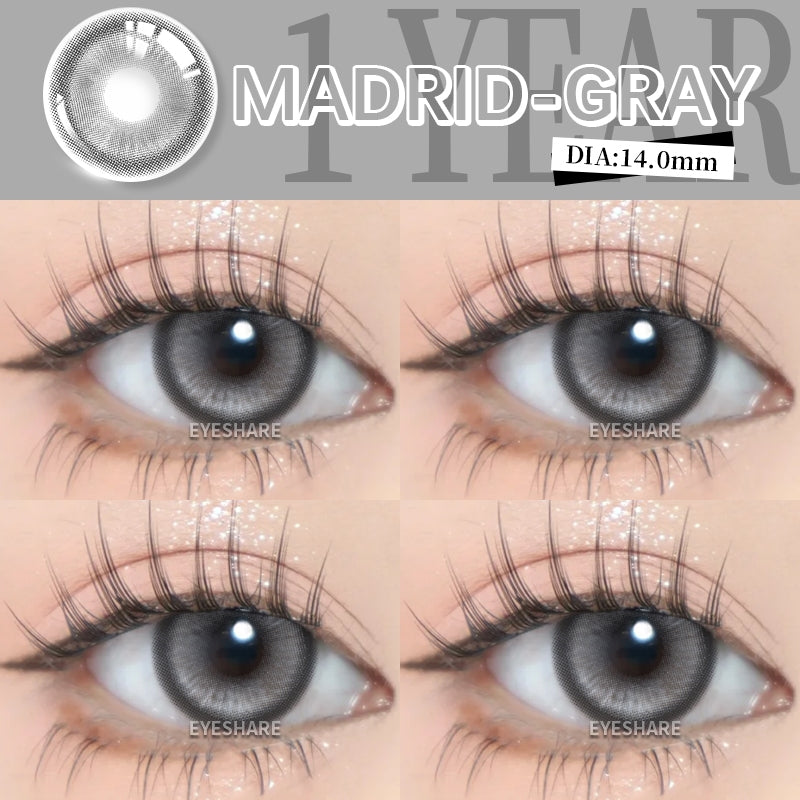 Eyeshare Softlens 14.5MM 1Pasang Lensa Kontak Putih Buta Putih Cosplay Mata Halloween Softlen