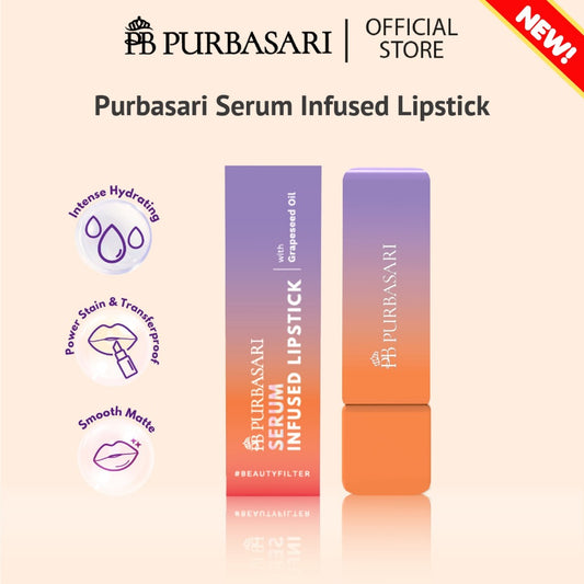 Purbasari Serum Infused Lipstick / Lipstick Tahan Lama Anti Geser / Lipstick Serum