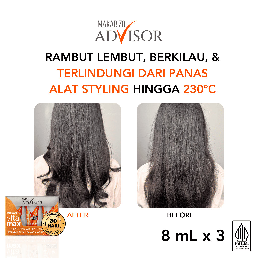 PAKET ISI 3 - Makarizo Advisor Hair Recovery Vitamax 8mLx3 - Vitamin Rambut / Serum Rambut