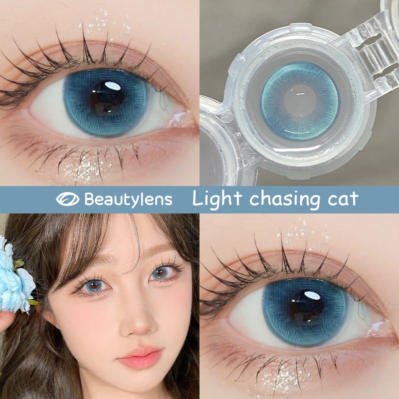 normal&minus[-1.00s/d~-8.00] Beauty Lens Softlens Hijau dan Biru Lensa Berwarna Lensa mata Ukuran 14.5mm