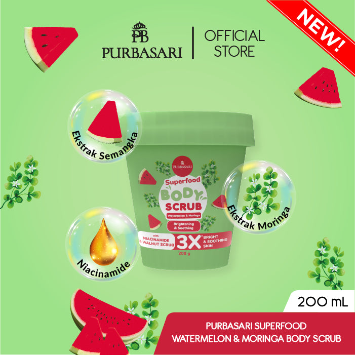 [1pcs] Purbasari Superfood Body Scrub / Lulur Tubuh Pencerah