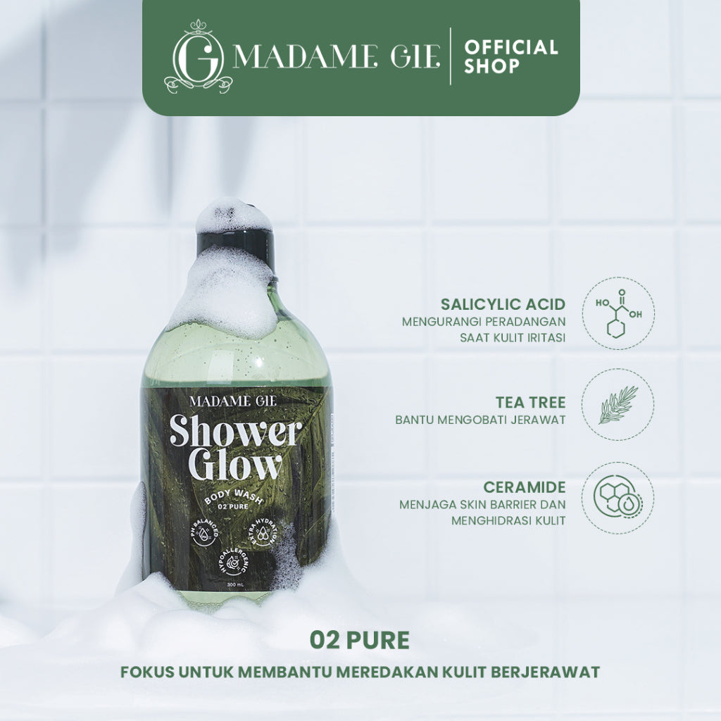 6X Madame Gie Shower Glow - Hypoallergenic Sabun Mandi