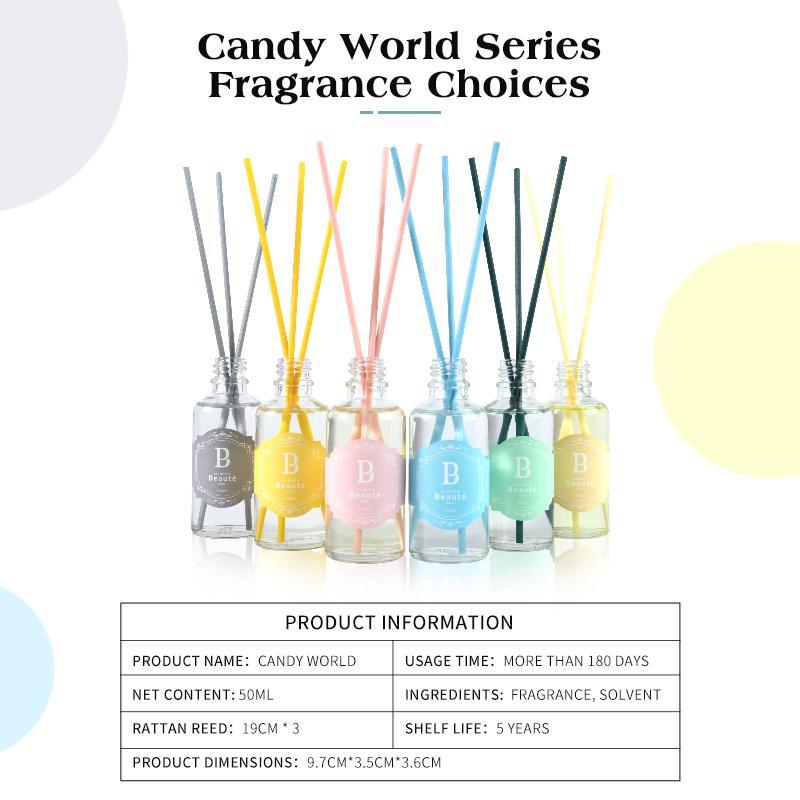 [FS] PREMIERE BEAUTE Aromatic Rattan Candy World Reed Diffuser oil Aromatherapy Replenisher Pewangi