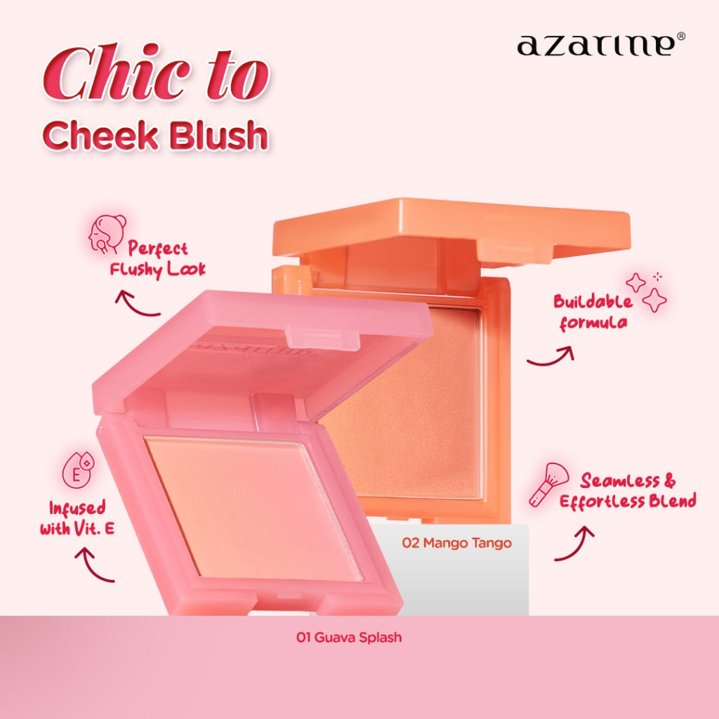 Azarine Chic to Cheek Blush Powder Blush On [5.2 gr]