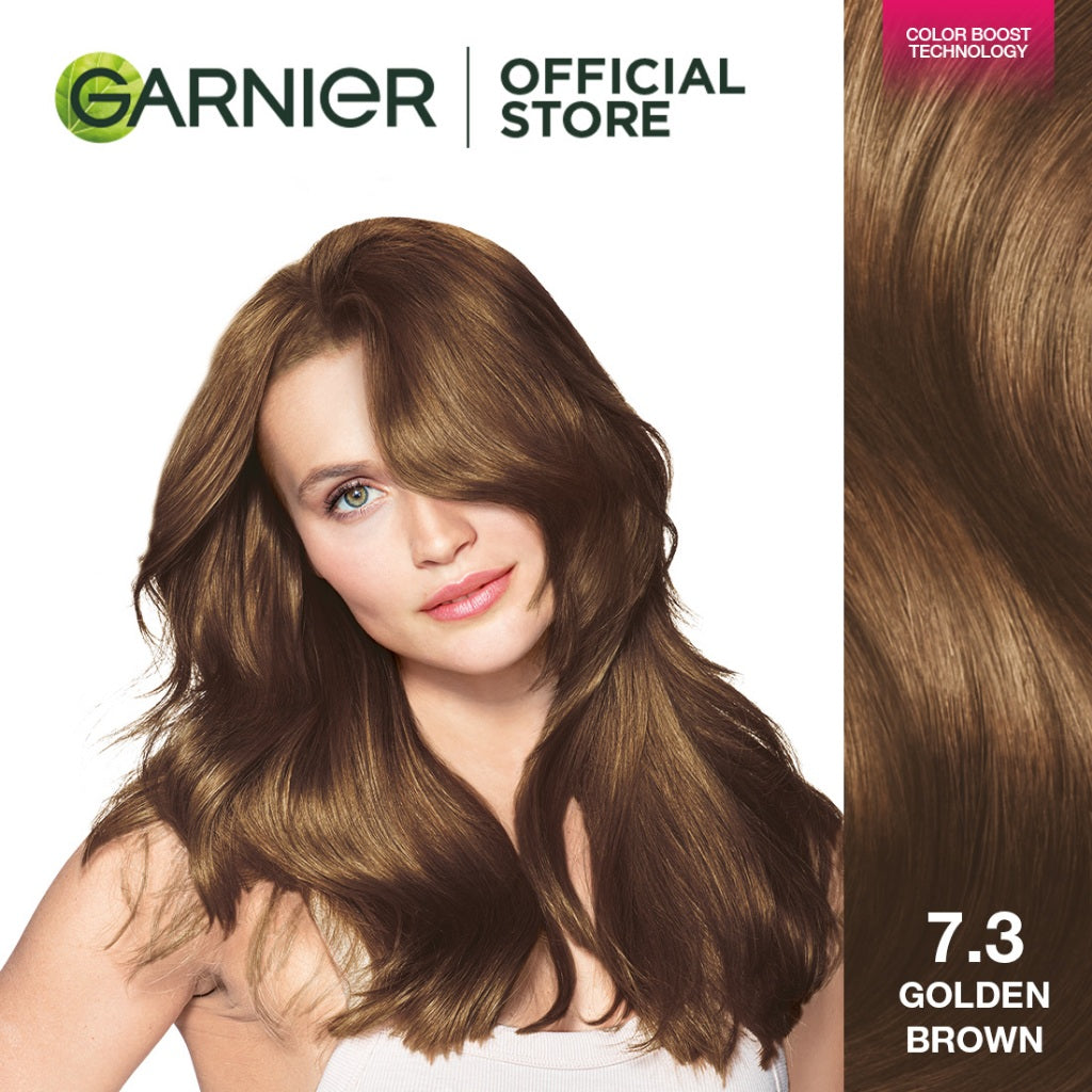 Garnier Color Naturals Ultra Color Big Kit 105ml (Pewarna Rambut dengan 3 Natural Oils) - #7.3 Golden Brown