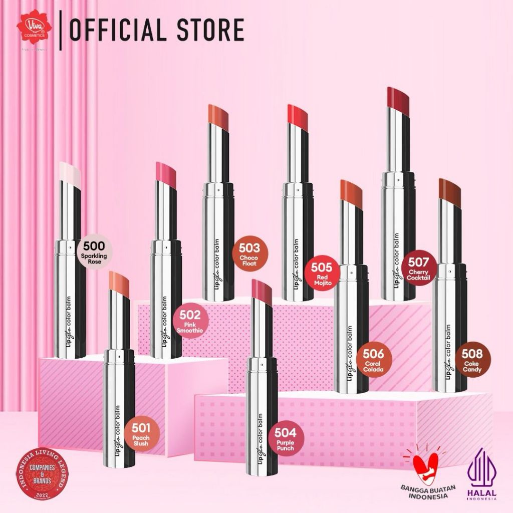 Red-A Lip Glo Color Balm 3 in 1 - LIPBALM, LIPGLOSS & LIPSTICK (tersedia 9 varian warna)