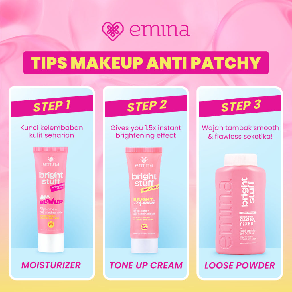 [SPECIAL 11.11] NEW! Emina Bright Stuff Loose Powder 55 g - Bedak Tabur Cerah Instan, Hasil Matte, Oil Control