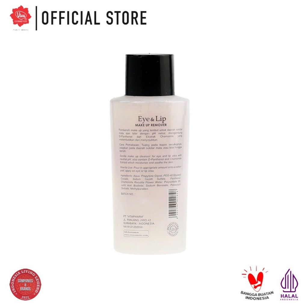 Viva Eye And Lip Make Up Remover with D-Panthenol & Extract Chamomile (NO ALCOHOL - 60 ml)