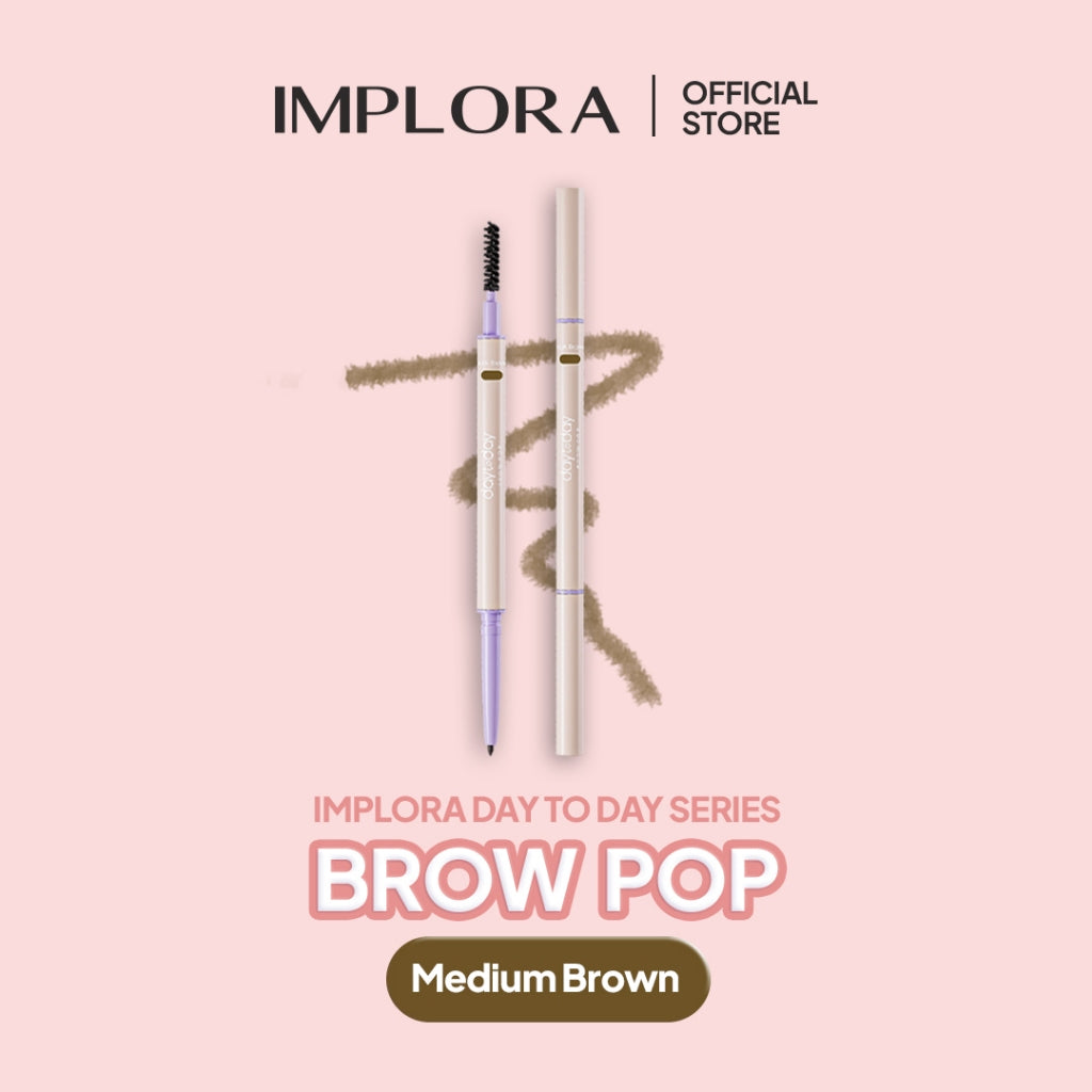 Implora Day To Day Brow Pop | Pensil Alis tahan lama & waterproof