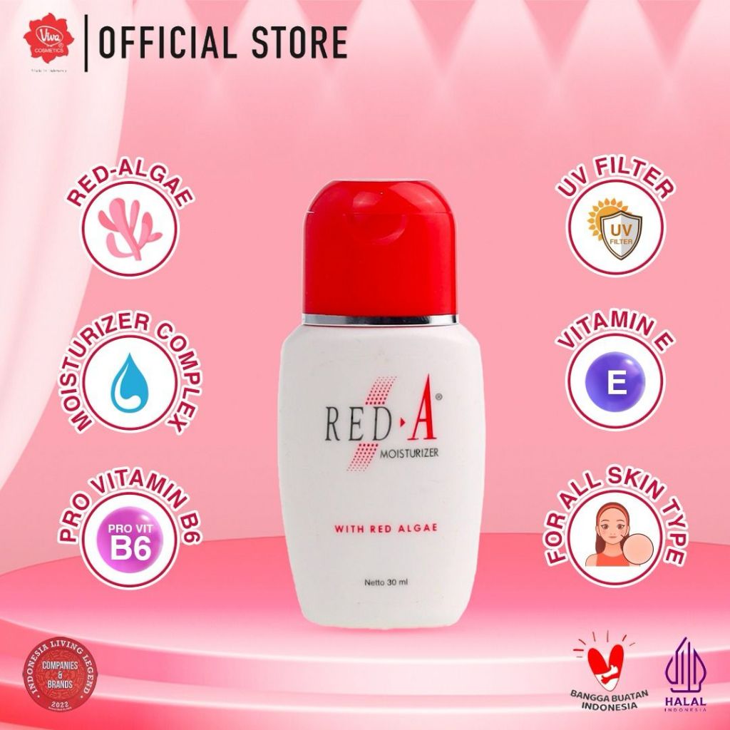Red-A Moisturizer with UV FILTER A & B, Vit E & Pro VIT B6 - 30 ml