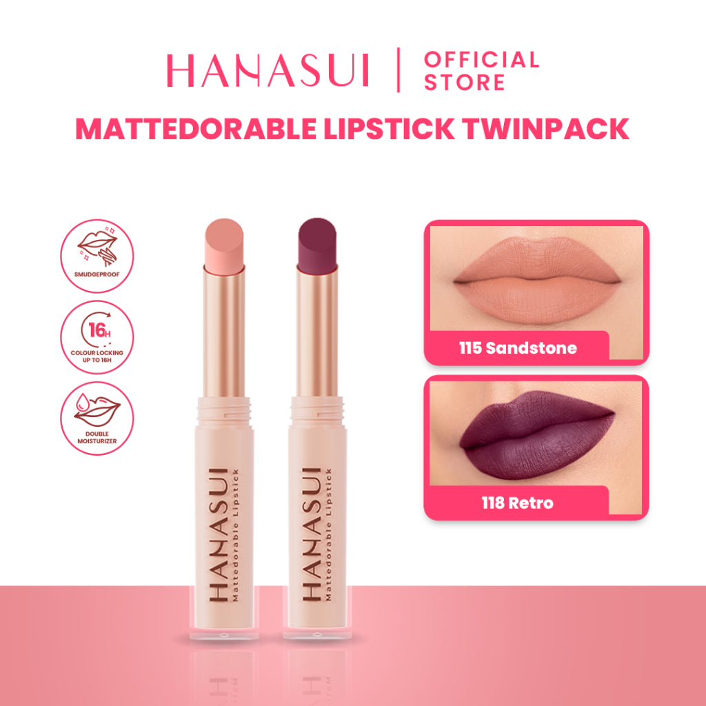 Hanasui Mattedorable Lipstick Special Bundling