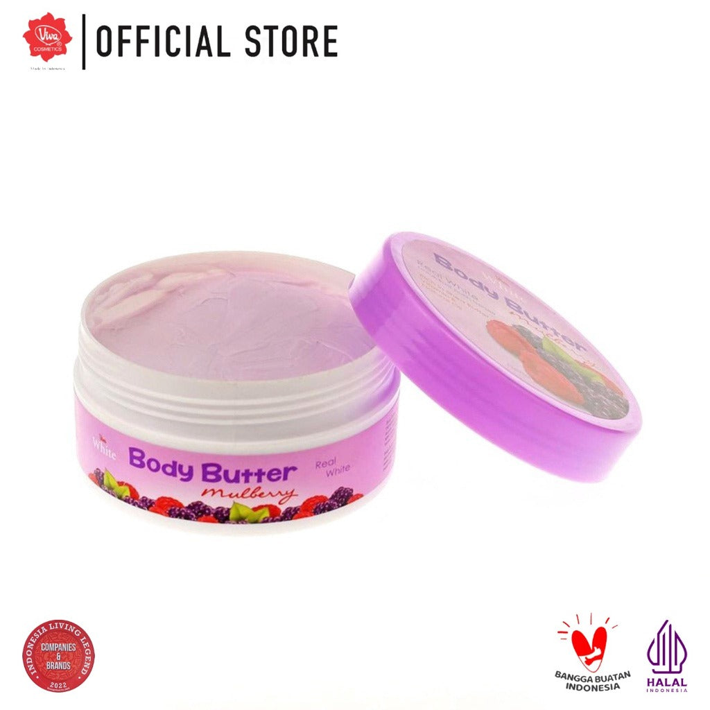 Viva White Body Butter Mulberry (WHITENING) with SHEA BUTTER, VIT E & NATURAL OIL - 200 Gr