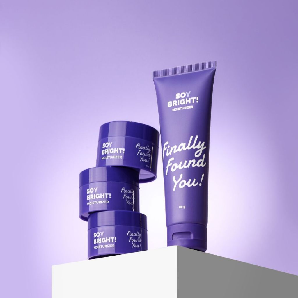 Finally Found You! Soy Bright! Moisturizer - 2in1 Primer Makeup dan Gel Pelembab Krim Siang & Malam