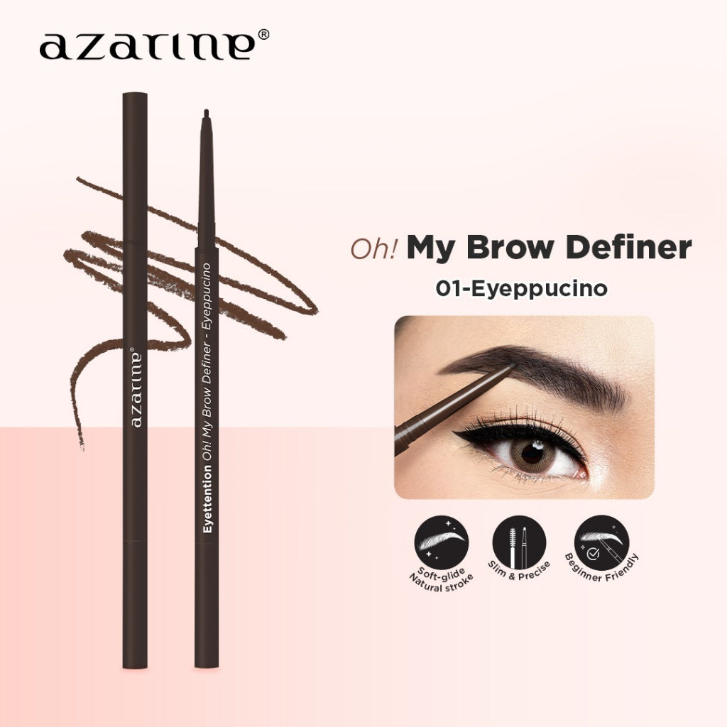 Azarine Oh! MY BROW DEFINER Eyebrow Pemula Beginner Friendly Tahan Lama 0.06gr