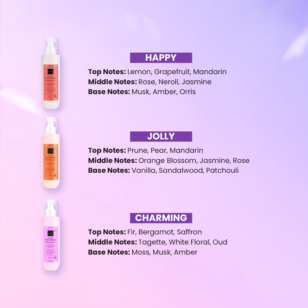Scarlett Whitening Body Serum ( Happy, Jolly, Charming ) Melembabkan dan Mencerahkan