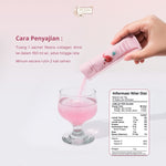 Noera Collagen Drink Strawberry With Birdnest and Saffron Extract Improved Formula || Minuman Pencerah Kulit with L-Glutathione | Collagen Beauty Drink
