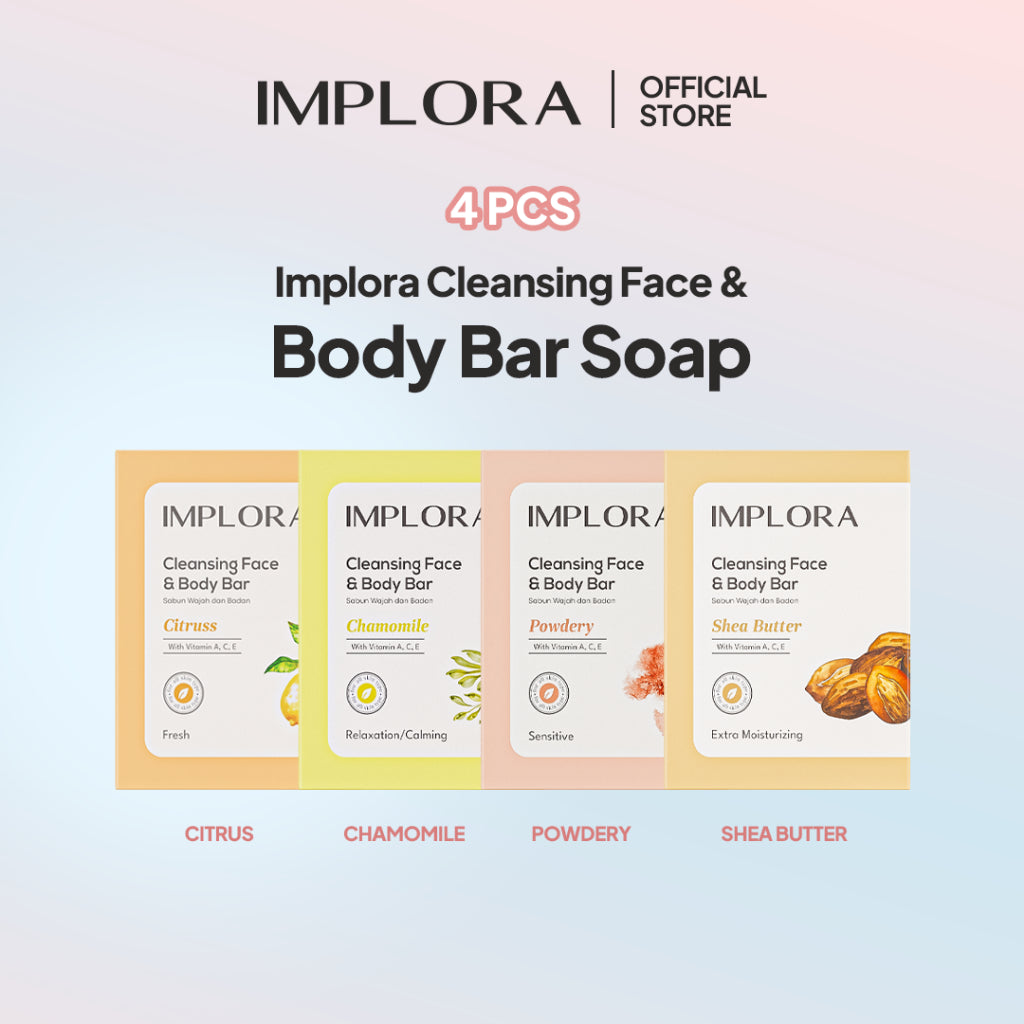 [4 PCS] Implora Cleansing Face & Body Bar Soap