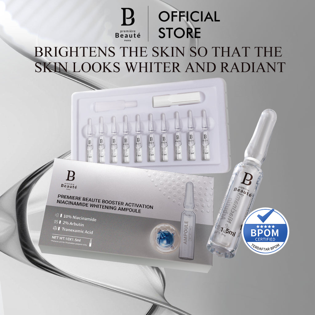 PREMIERE BEAUTE [New Formula] New Booster Activation Ampoule 10x1.5ml Serum 10% NIACINAMIDE 2% ALPHA-ARBUTIN Essence Moisturizing/ Whitening/Repair COLLAGEN DNA SALMON CERAMIDE 5X NIACINAMIDE ALPHA-ARBUTIN RETINAL ACTOSOME RETINOL COLLAGEN Brightening