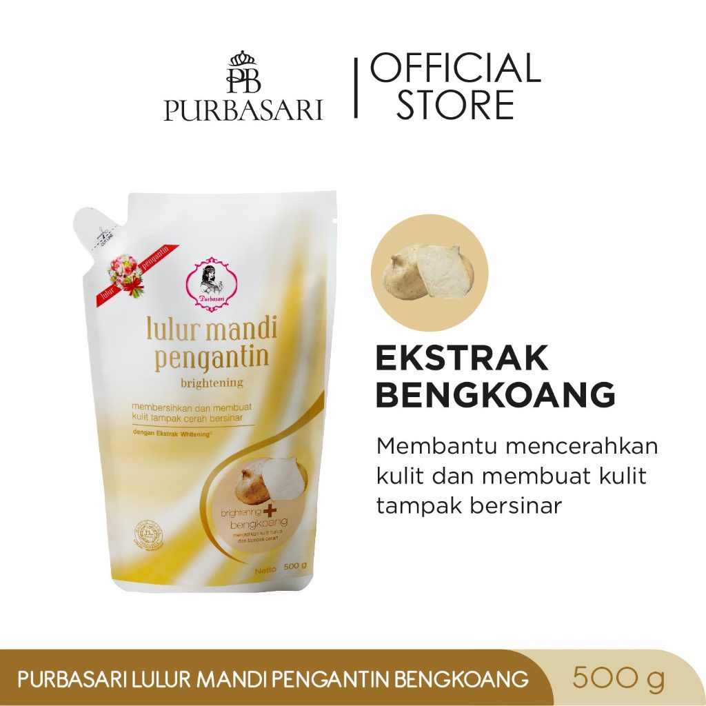 [Lebih Murah] Purbasari Lulur Pengantin 500G / Lulur Pemutih Whitening Pencerah / Lulur pelembab kulit / Lulur Badan perontok daki / Kemasan Hemat ekonomis