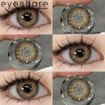 Eyeshare Softlens Omg Abu-Abu Coklat Ungu 1 Pasang 14.0mm Lensa Kontak