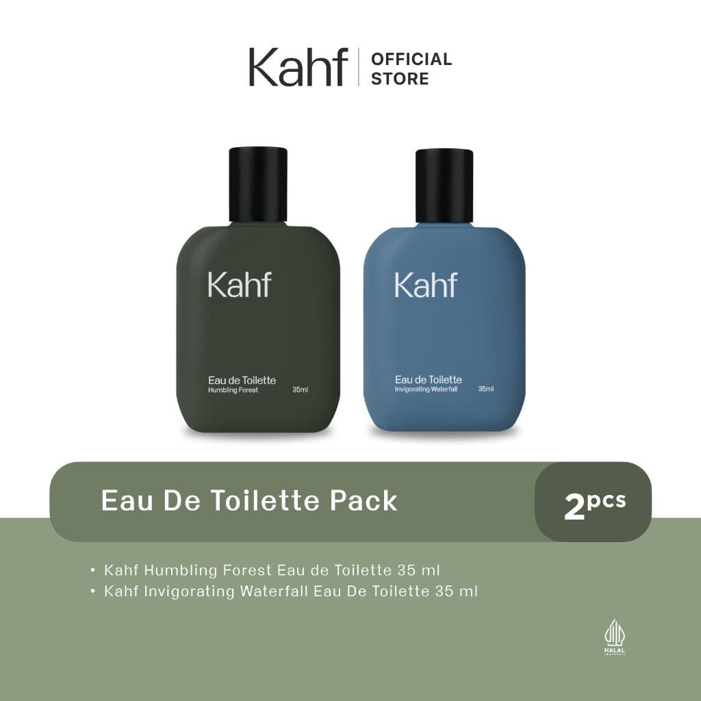 Kahf Humbling Forest & Invigorating Waterfall Eau De Toilette Pack 35 ml x 2 pcs