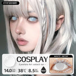 Eyeshare Softlens 14.5MM 1Pasang Lensa Kontak Putih Buta Putih Cosplay Mata Halloween Softlen