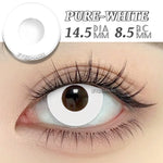 Eyeshare Softlens 14.5MM 1Pasang Lensa Kontak Putih Buta Putih Cosplay Mata Halloween Softlen