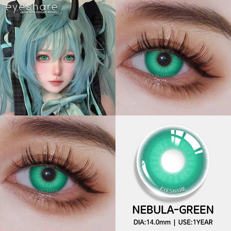 Eyeshare Softlens 14.5MM 1Pasang Lensa Kontak Putih Buta Putih Cosplay Mata Halloween Softlen