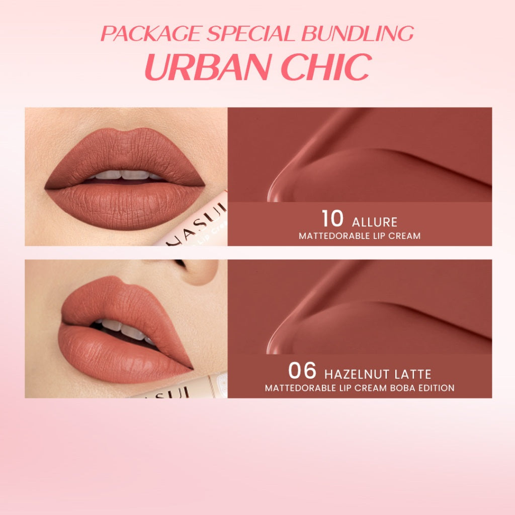 Hanasui Mattedorable Lip Cream - Velvet Matte Finish Melembabkan Ringan Tahan Lama Pigmented Olive Oil Vitamin E