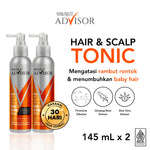 PAKET ISI 2 - Makarizo Advisor Hair & Scalp Tonic 145mL - 2 in 1 Untuk Rambut Rontok dan Ketombe
