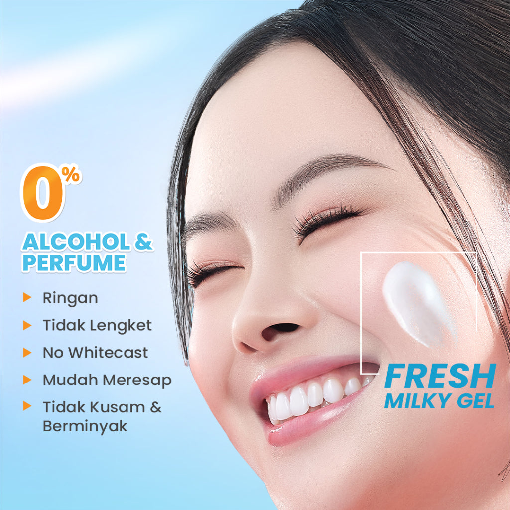 Hanasui Collagen Water Sunscreen SPF 30 - Ringan & Mencerahkan Kulit No Whitecast Tidak Kusam Berminyak