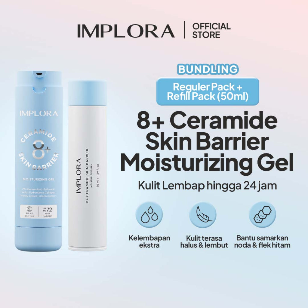 [Bundling] Implora 8+ Ceramide Skin Barrier Moisturizing Gel with Refill