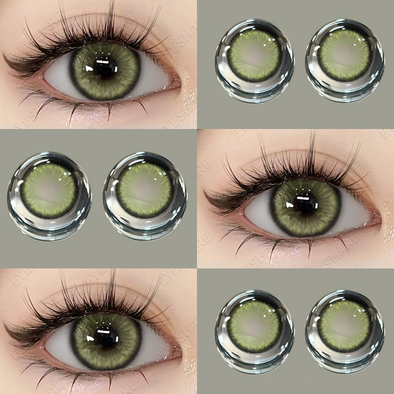 Eyeshare Softlens14.5mm Big Eyes Soft Colored Contact lenses Gray Soflen Mata Yearly Use