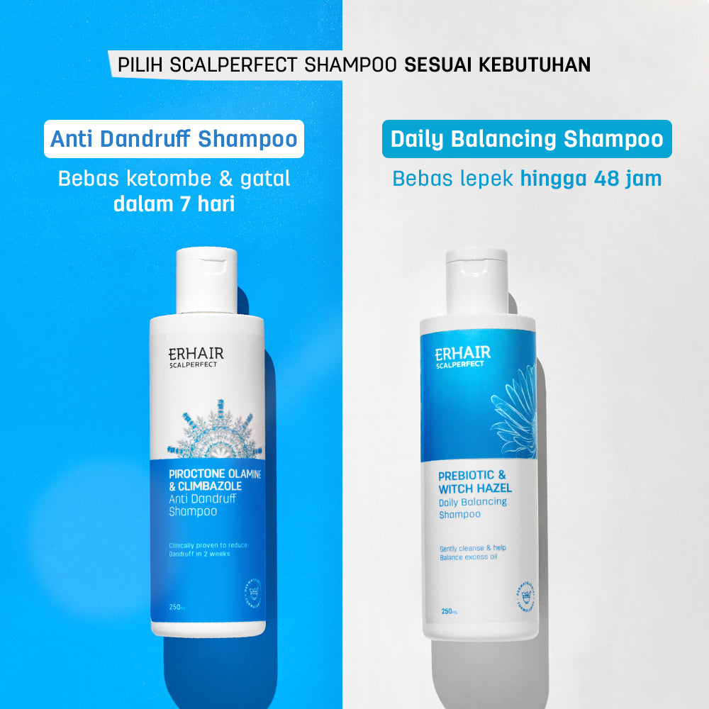 ERHAIR Scalperfect Daily Balancing Shampoo 250mL -  Shampo Anti Lepek, Gatal dan Bermiyak